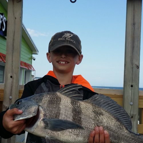 PARKER HANSEN (Jacksonville, NC)-- his first BLACK DRUM at 4 lbs. 8 oz! ........... 4-13-17