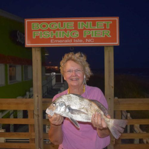 SUE POOLE (Emerald Isle, NC)-- 3 lb. 4 oz. (17'') BLACK DRUM ....7-11-17